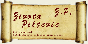 Života Piljević vizit kartica